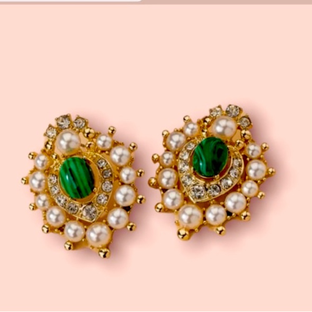 Pearl statement earrings